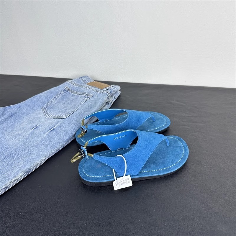 Korean Minimalist Suede Slingb - Thong Flat Sandal recension och pris