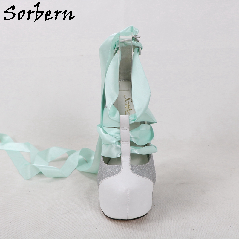 Sorbern White Real Leather Wom - Ribbon Tie Heel recension och pris