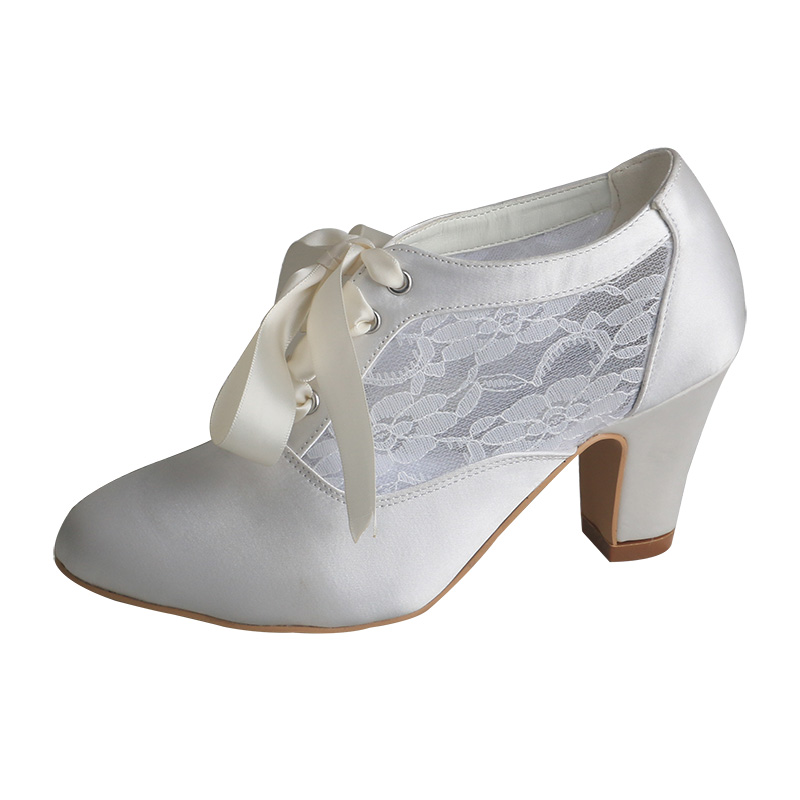 Customized Block Heels Bridal  - Ribbon Tie Heel recension och pris