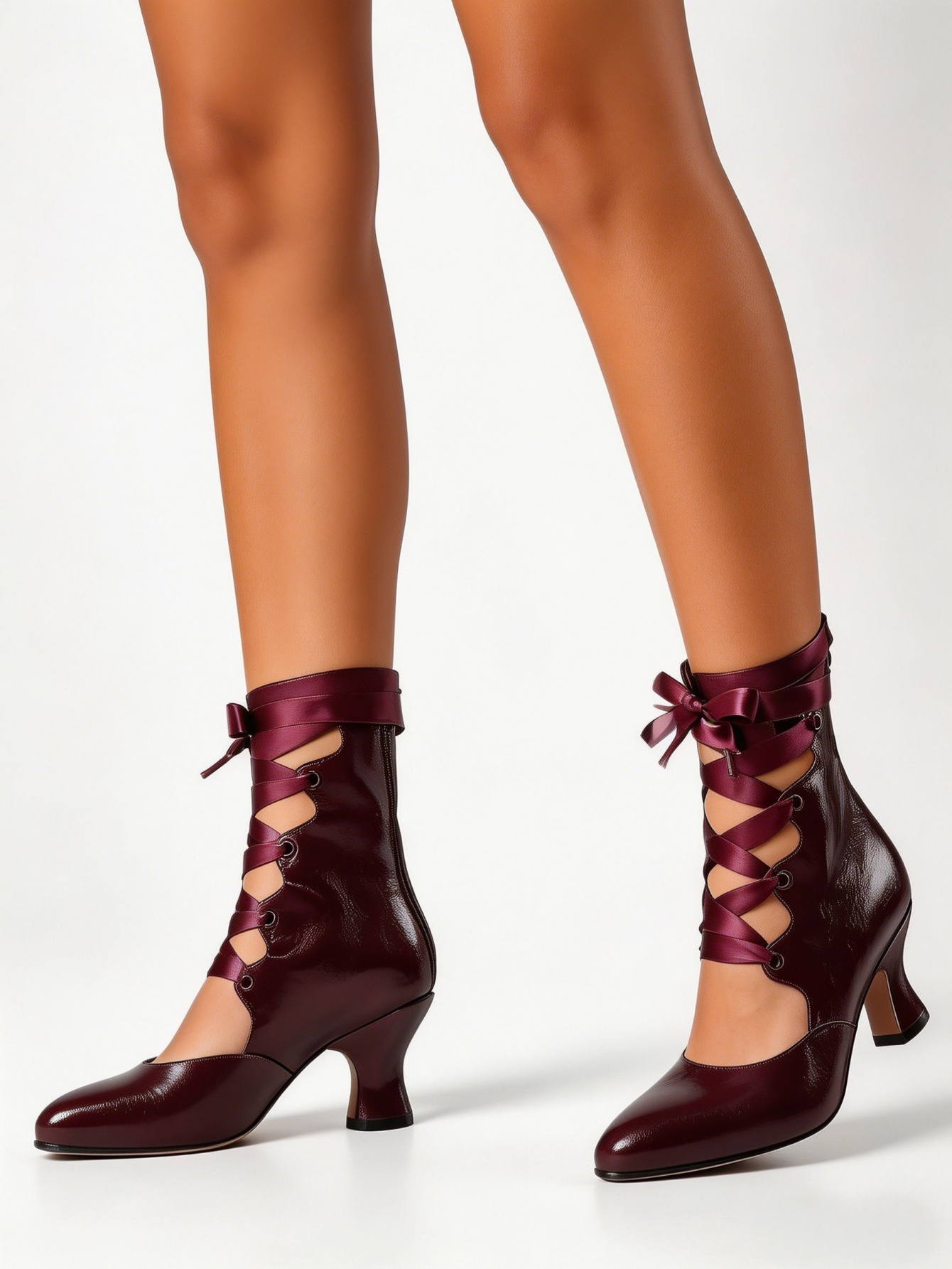 Gothic Lace Up High Heels For  - Ribbon Tie Heel recension och pris