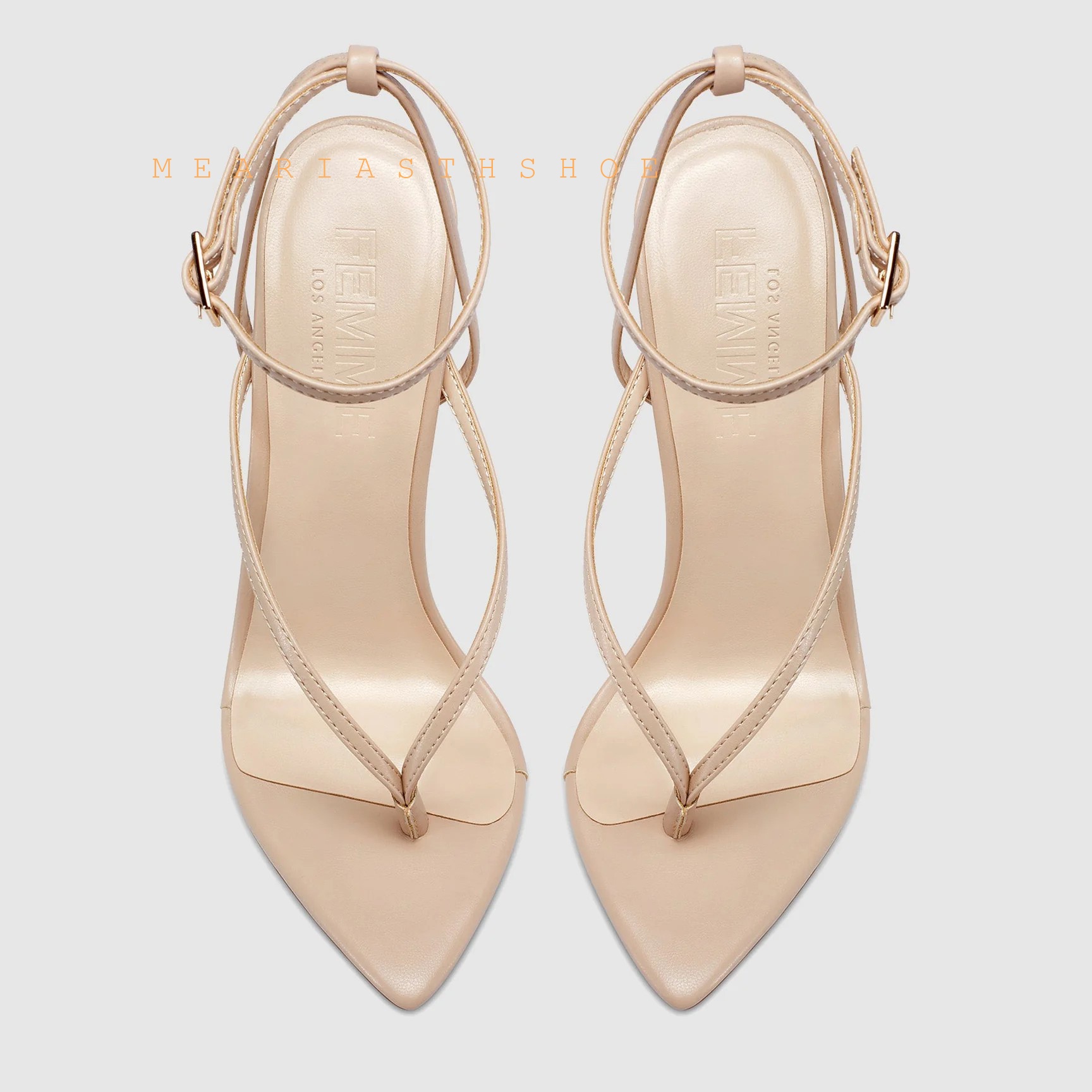 Beige Black Cross Straps Flip- - Thong Flat Sandal recension och pris