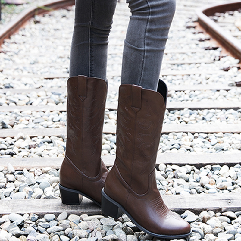 Classic Mid-calf Boots Women F - Western Cowgirl Boot recension och pris